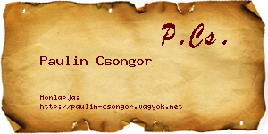 Paulin Csongor névjegykártya