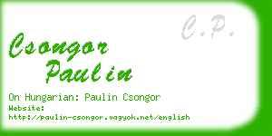 csongor paulin business card